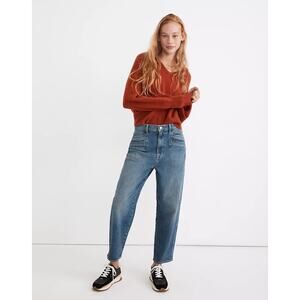 Madewell Rivet & Thread Jeans High‎ Rise Relaxed Straight Paladino Wash 30 $198